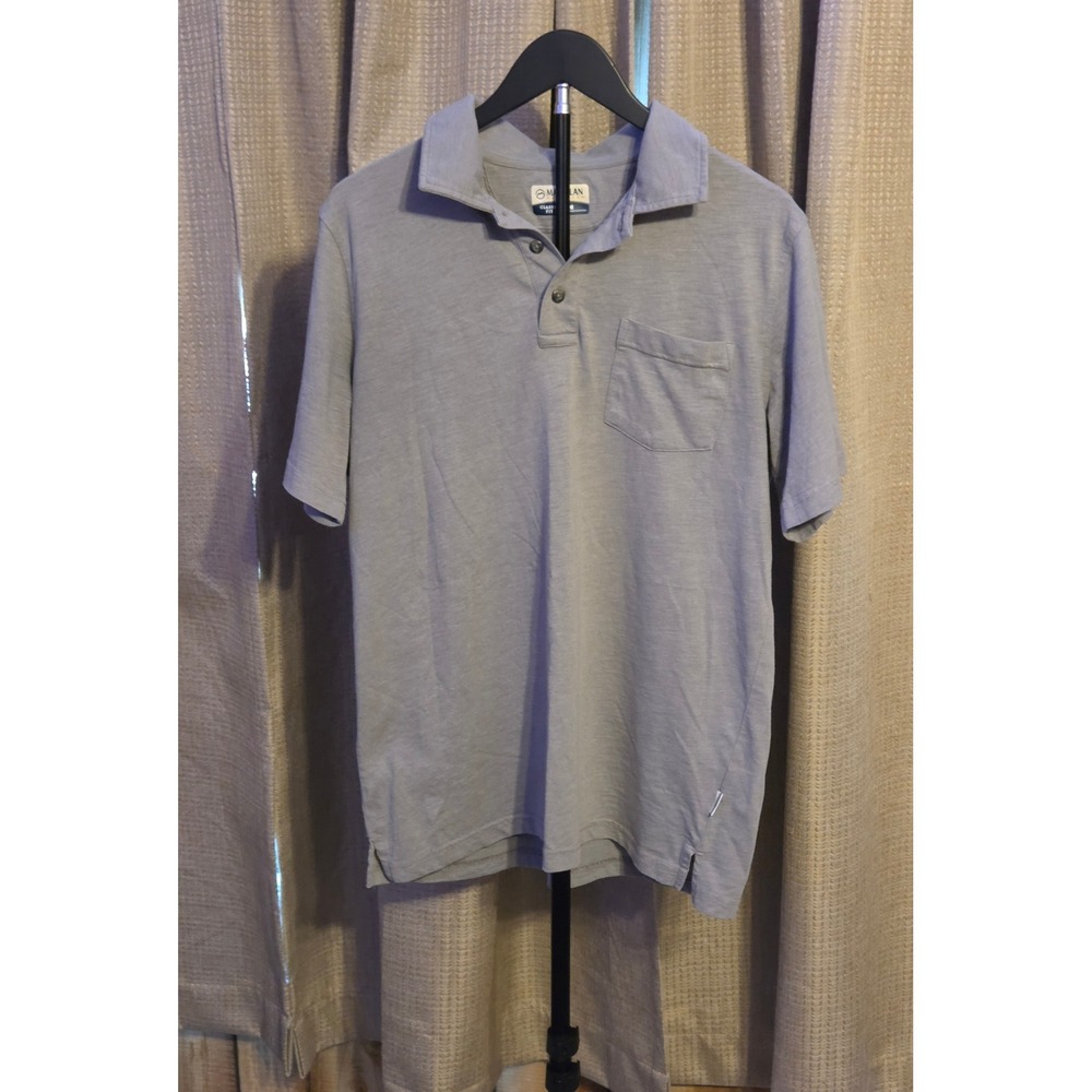 Magellan Outdoors‎ Classic Fit Polo Shirt Mens Size Medium Gray Chest Pocket